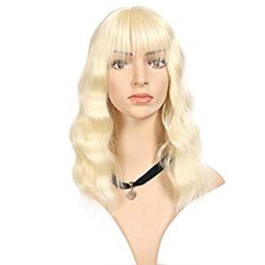 Sold❌ Blonde wavy wig with bangs, soft hair 14”